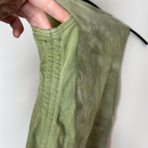 Cotton Citizen Ruched Side Lisbon Tank Dress Sz S Green Made in USA - Picture 7 of 11